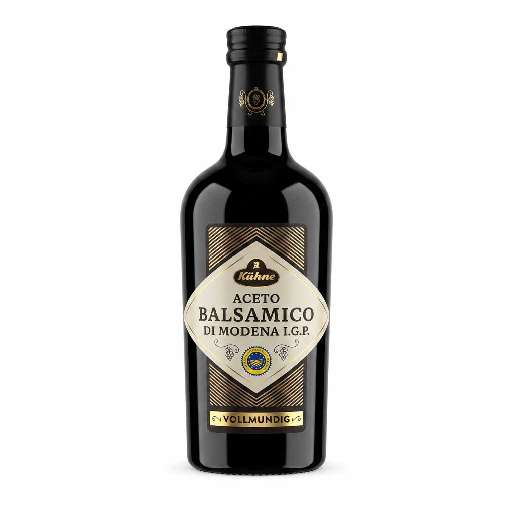 Aceto balsamico, Modena, Glasflasche, Balsamico, Dunkle Farbe