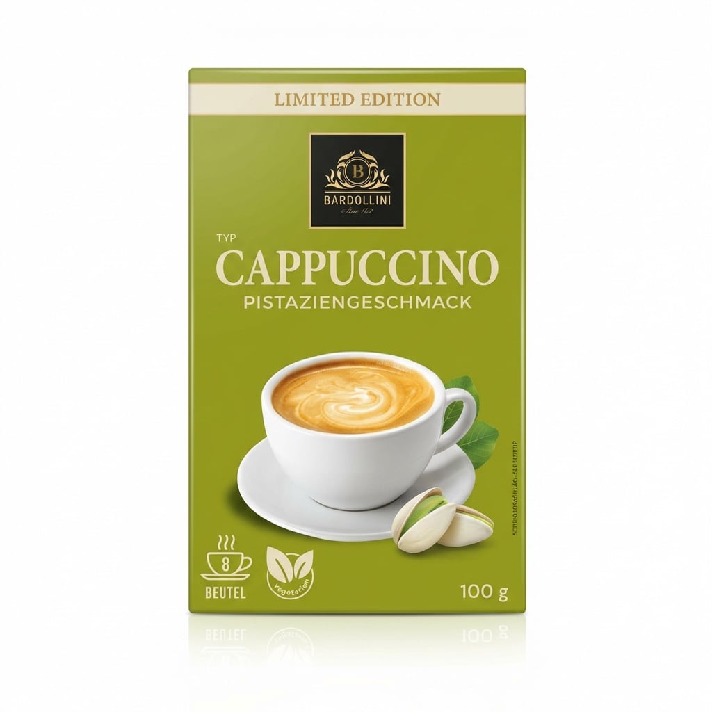 Kaffeecreme, Cappuccino, Pistazienschmack, Limited Edition, 100 g