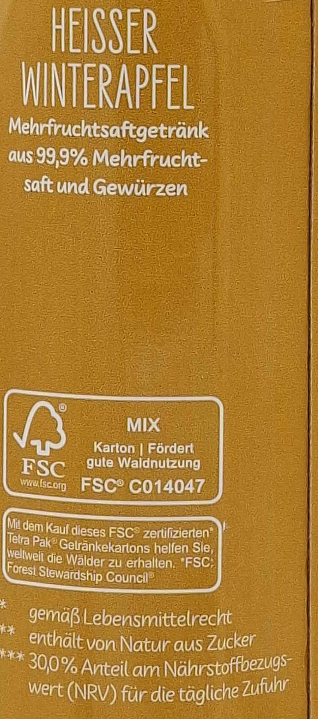 Winterapple, Fruchtsaft, Mehrfrucht, Saft, FSC-Certifiziert
