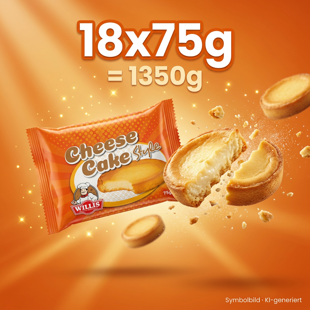 Keks, Käsekuchen, Snack, Gebäck, Orangenes Packaging