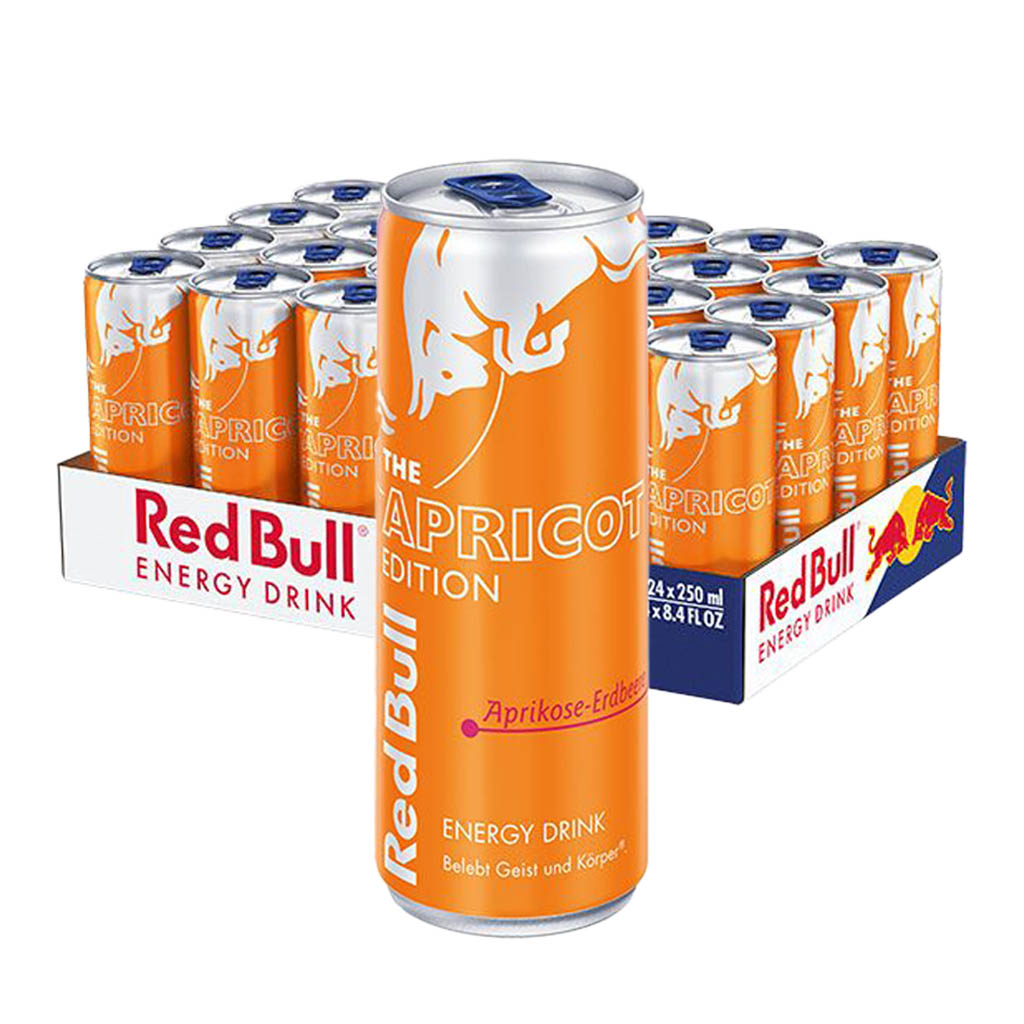 24x Red Bull The Apricot Edition Energy Drink DOSE 24x250ml=6L MHD 15.07.27