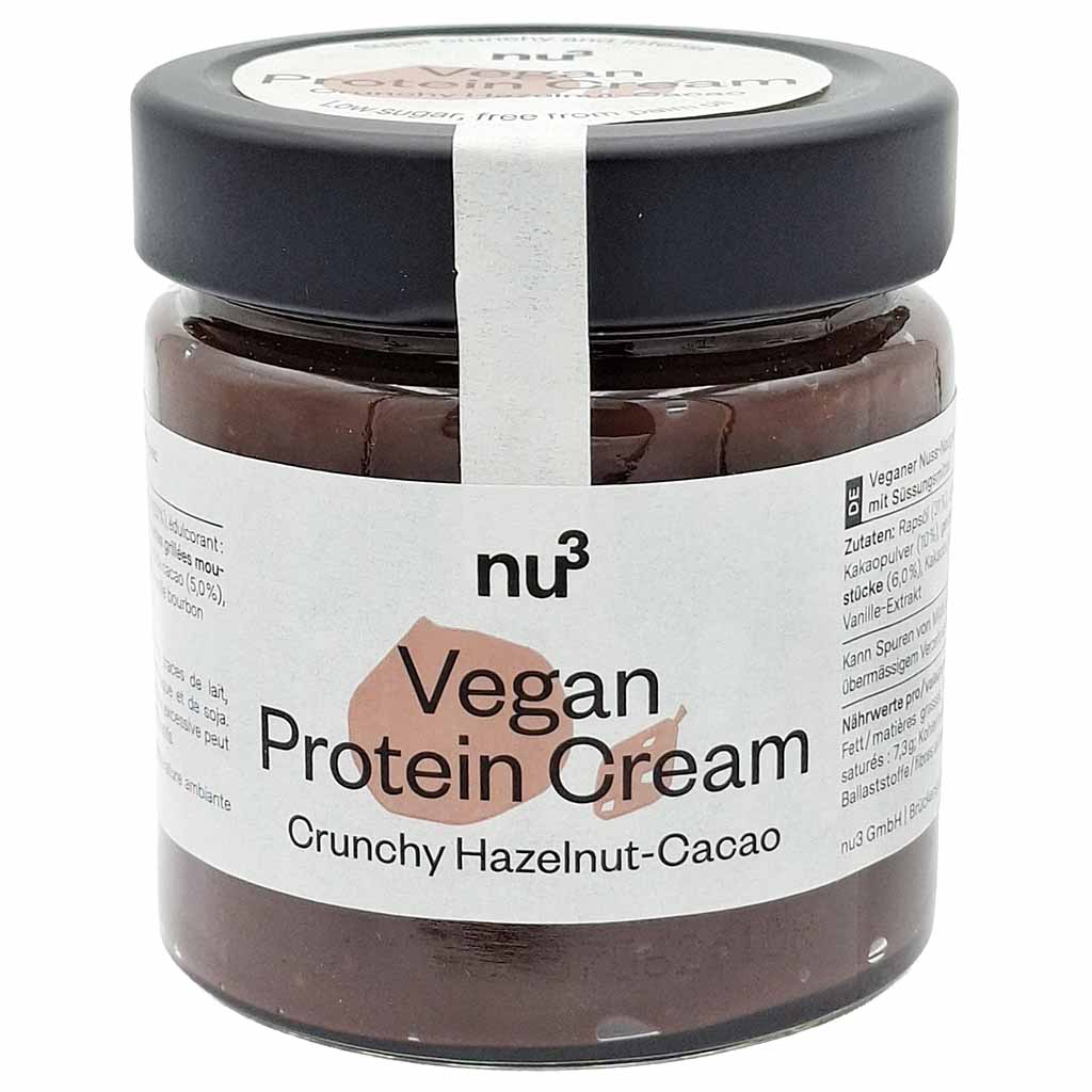 Vegan, Proteincreme, Knusprig, Haselnuss, Kakao