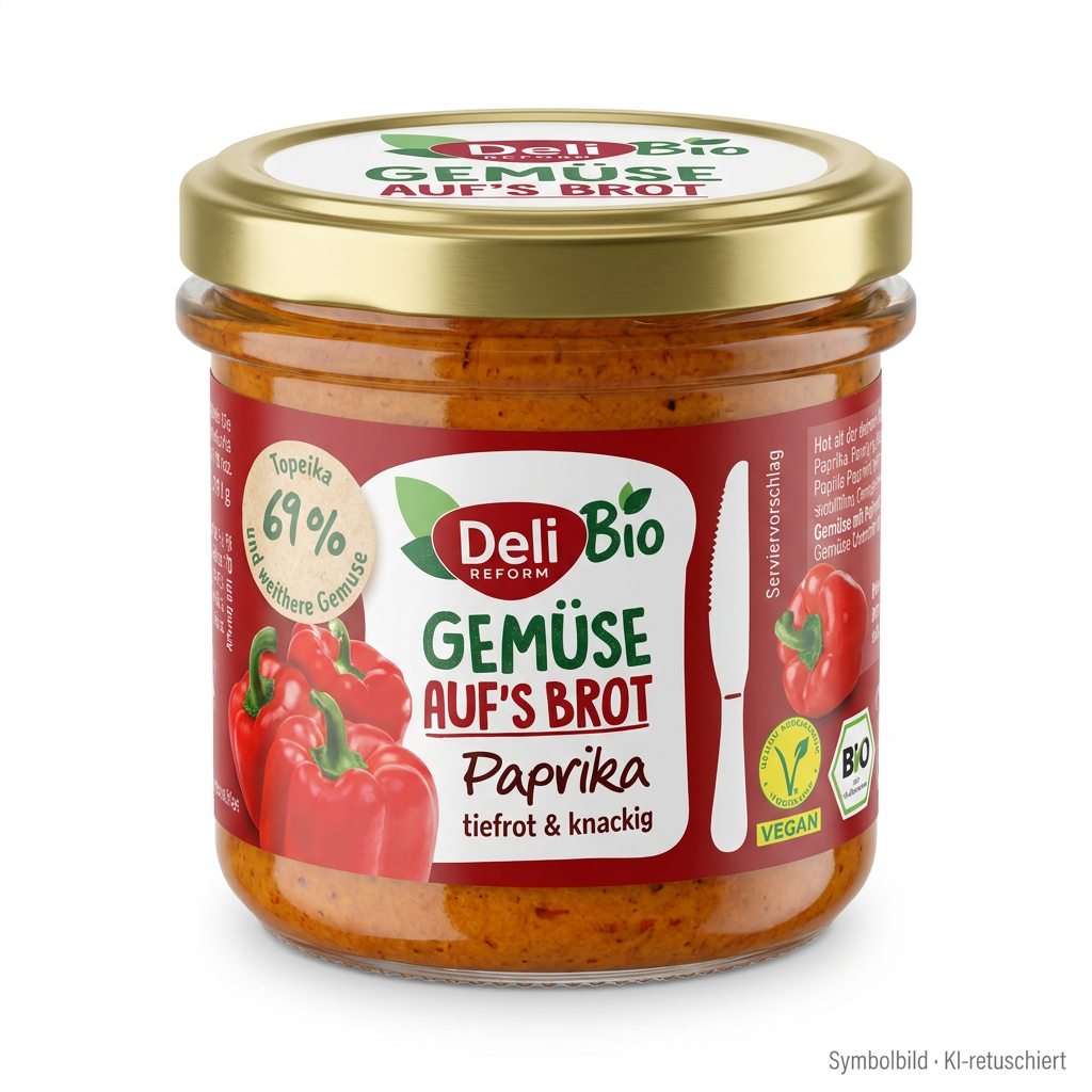 Glas",, Paprika, Gemüseaufstrich, Bio,  vegan