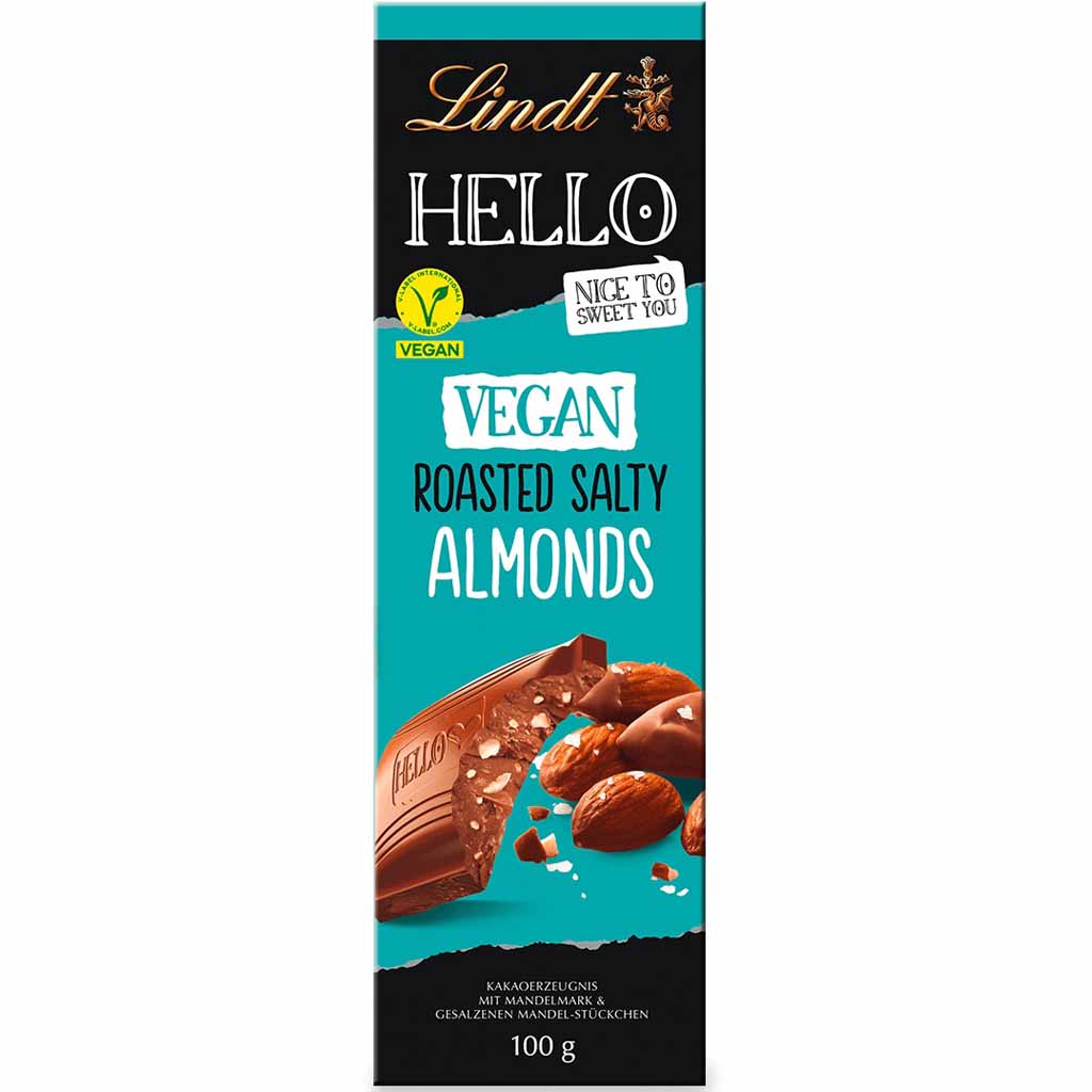 Lindt Hello Vegan Roasted Salty Almonds 100g MHD 30.09.26