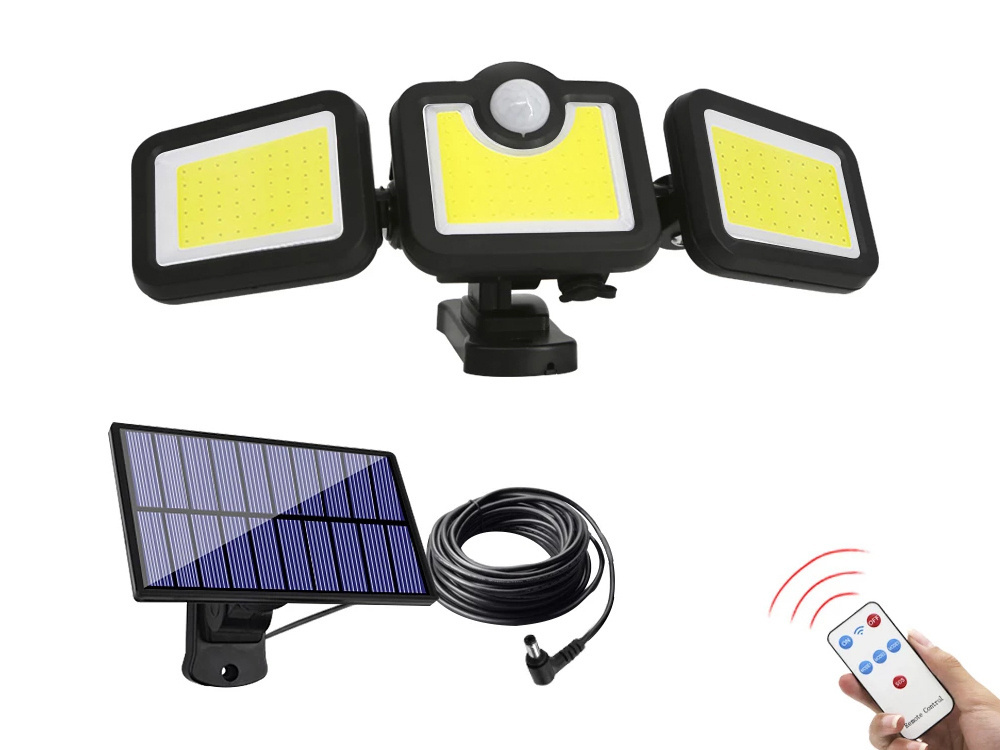 LED, Outdoor light, Solar panel, Bewegungssensor, Fernbedienung
