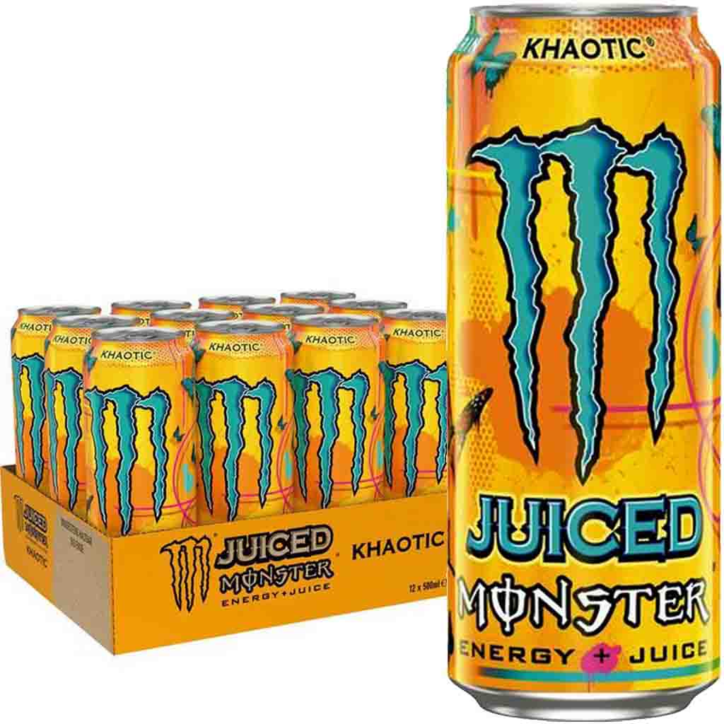 12x Monster Energy + Juice Khaotic DOSE á 500ml=6L