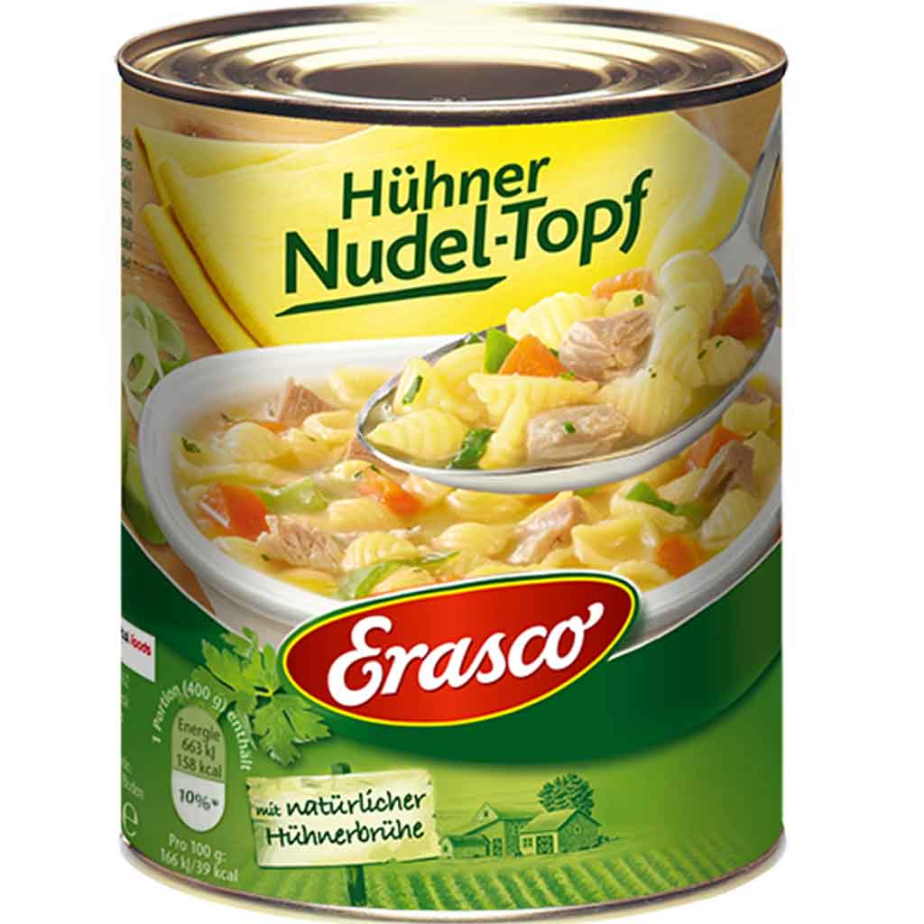 Erasco Eintopf Hühner-Nudeltopf 800g MHD 01.01.29
