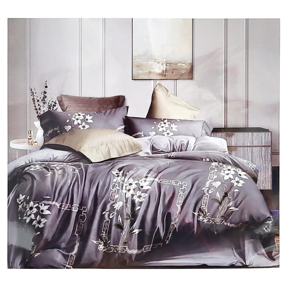 Bettwäsche Garnitur 4 teilig Bettbezug 200x220 cm Bettdecke 220x230cm und Kissenbezug 50x70 cm 2 Stück