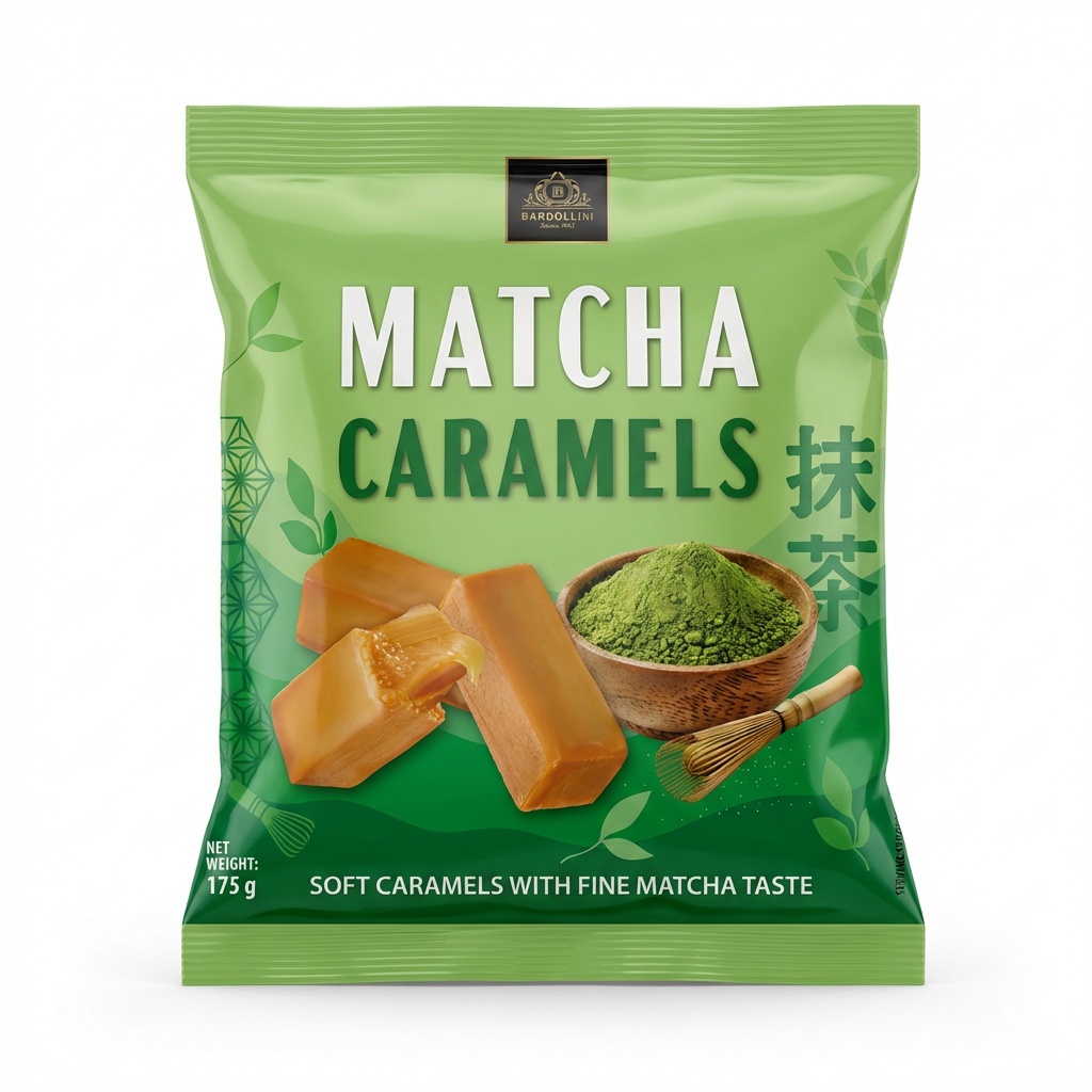 Matcha, Karamellen, Weich, Kauen, Snack