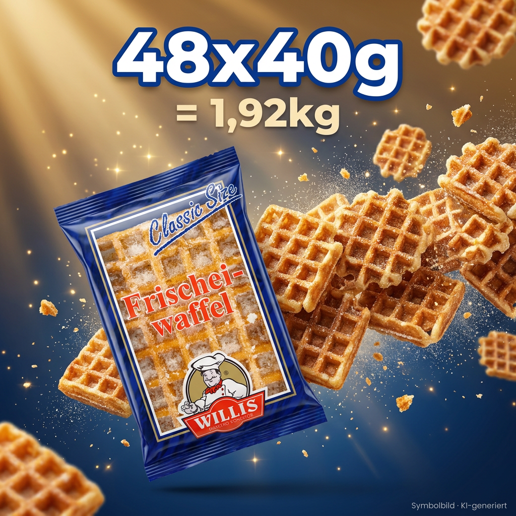 waffle, waffle cookies, classic size, frischei-waffle, willis brand label