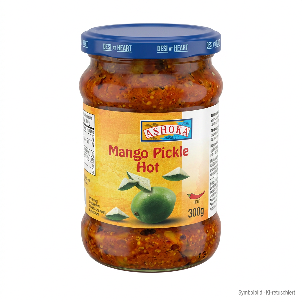 Mango, Pickle, Hot, Glas jar, 300 g