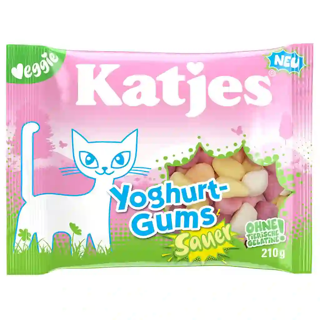 Katjes Yoghurt Gums Sauer Fruchtgummi 210g MHD 30.11.26