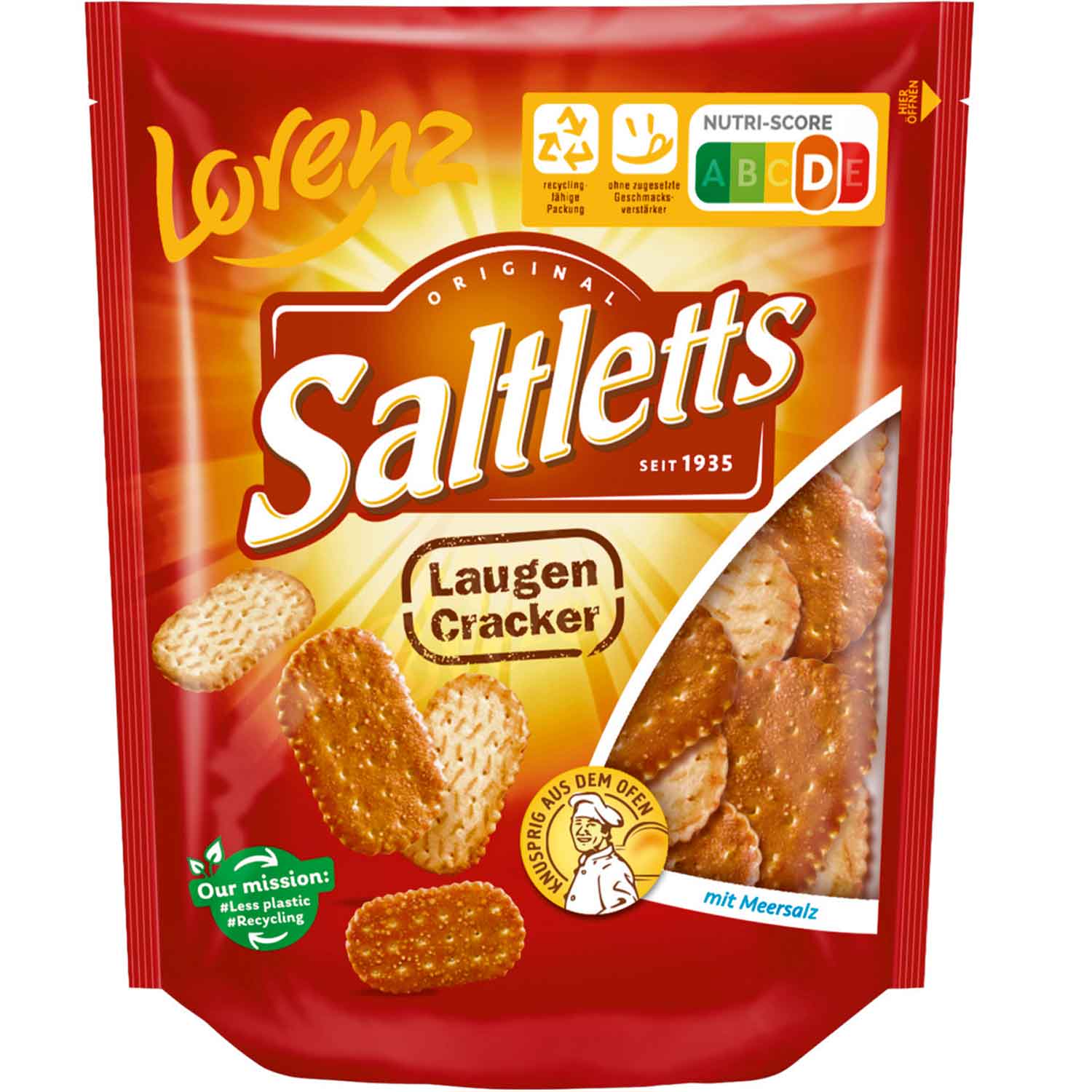 Cracker, Salzgebäck, Snack, Meersalz, Beutel