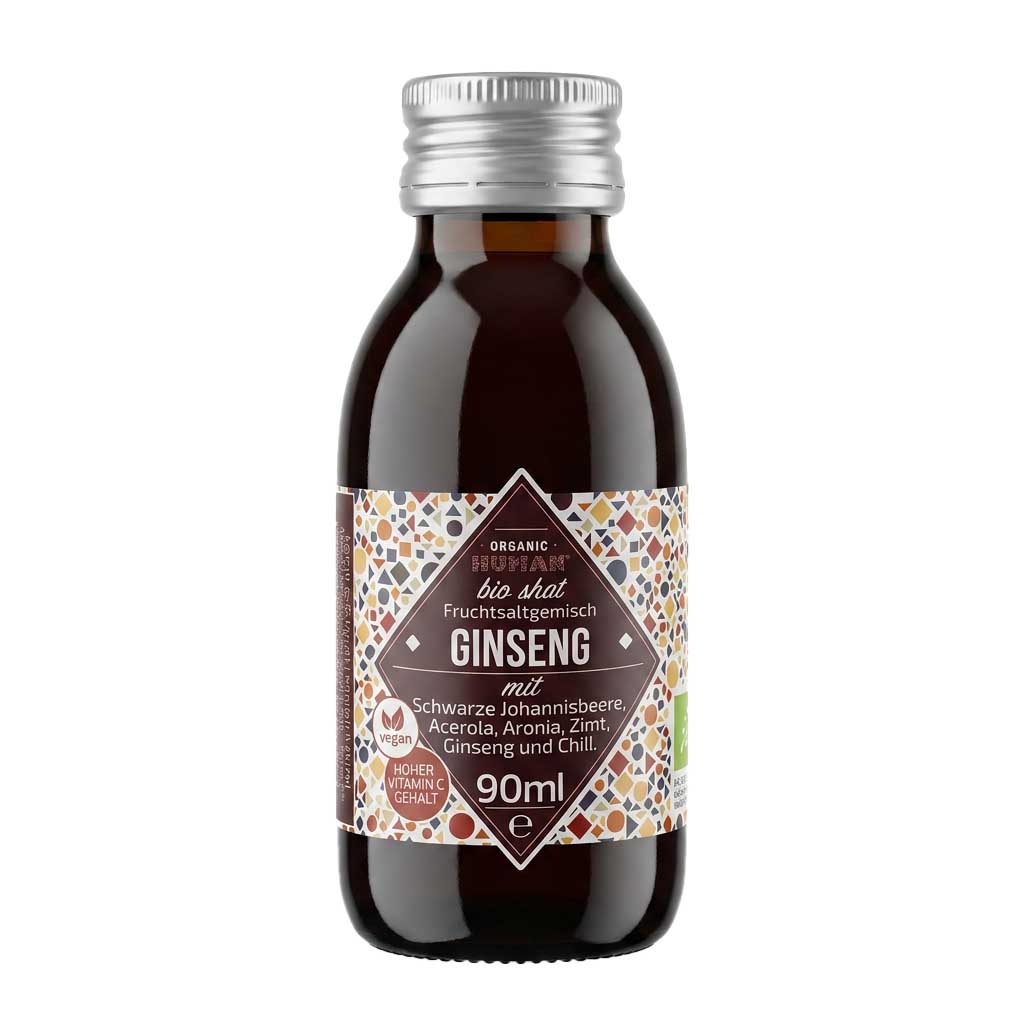 Ginseng, Fruchtsaft, Bio, 90ml, Vegan