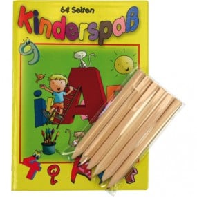 Malbuch klein 64 Seiten mit 6 Buntstiften