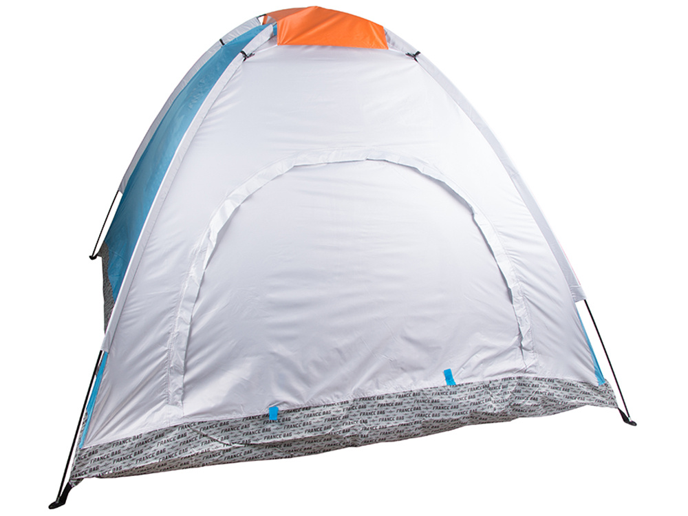 Campingzelt, Kuppelzelt, Einpersonenzelt, Reißverschluss front, Metallstangen