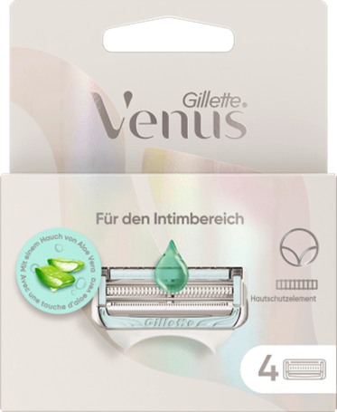 Gillette Venus Rasierklingen fr den Intimbereich, Aloe Vera, 4 Stck