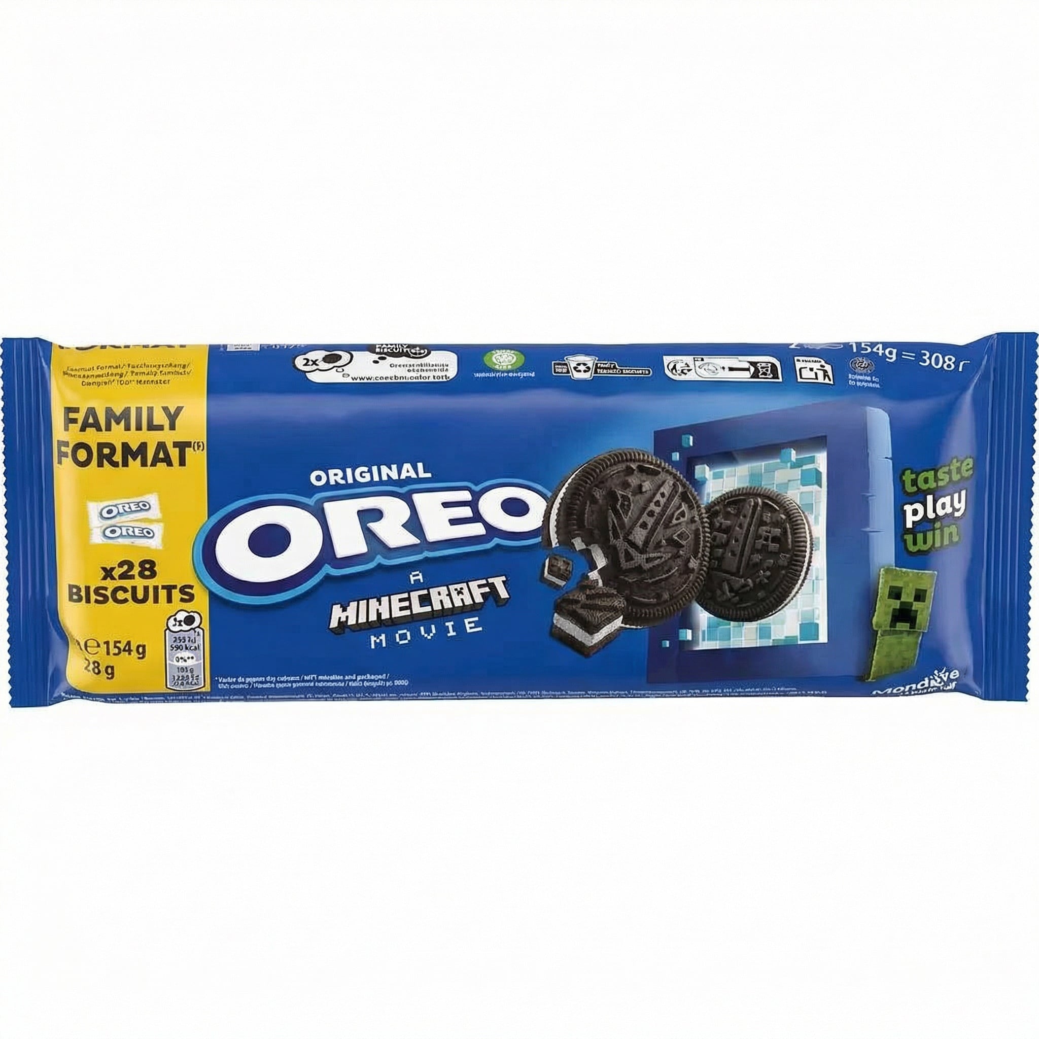Minecraft Boxes Oreo Oreo Minecraft Original Doppelkekse mit Vanillecremefüllung 2×154g = 308g