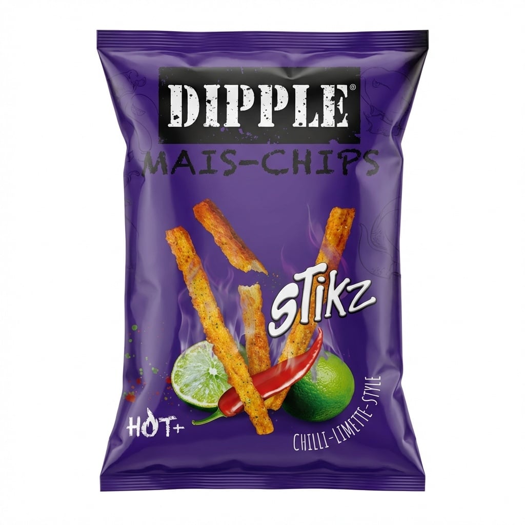 maize chips, Snack, purple bag, Chips, Limette