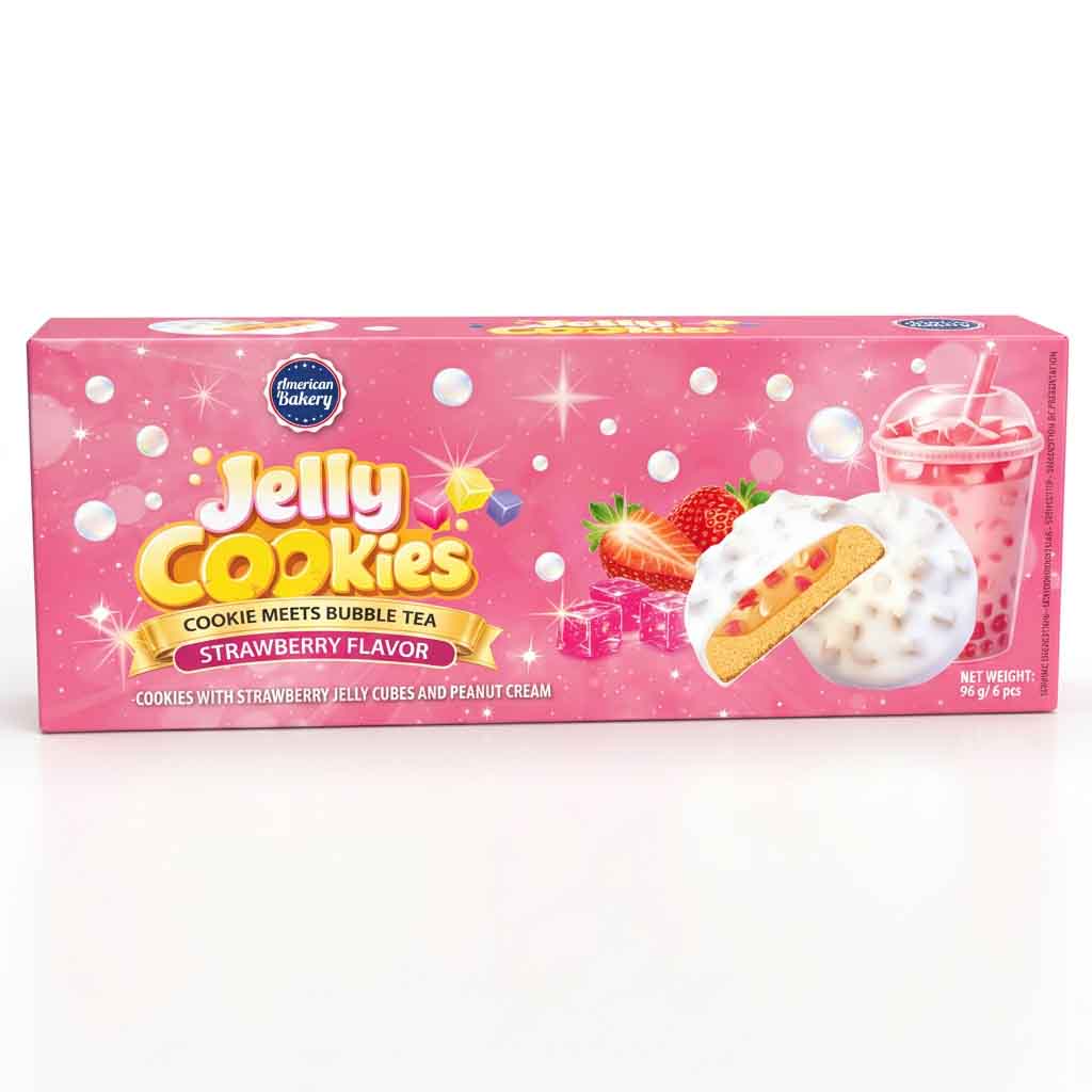 Jelly Cookies, Erdbeere, Kekse, Bubble Tea, Snackbox