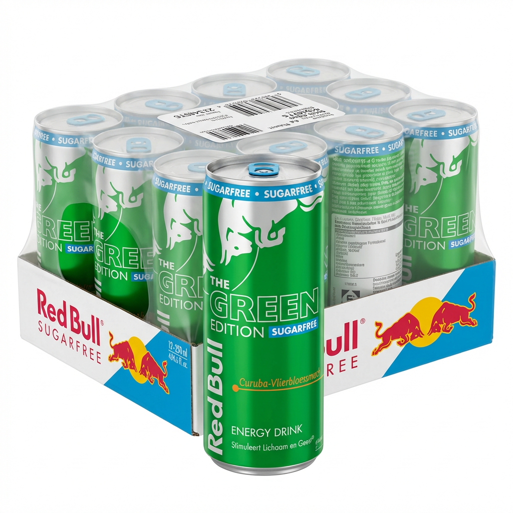 Energy drink, Red Bull, Sugarfree, Green Edition, 6-pack