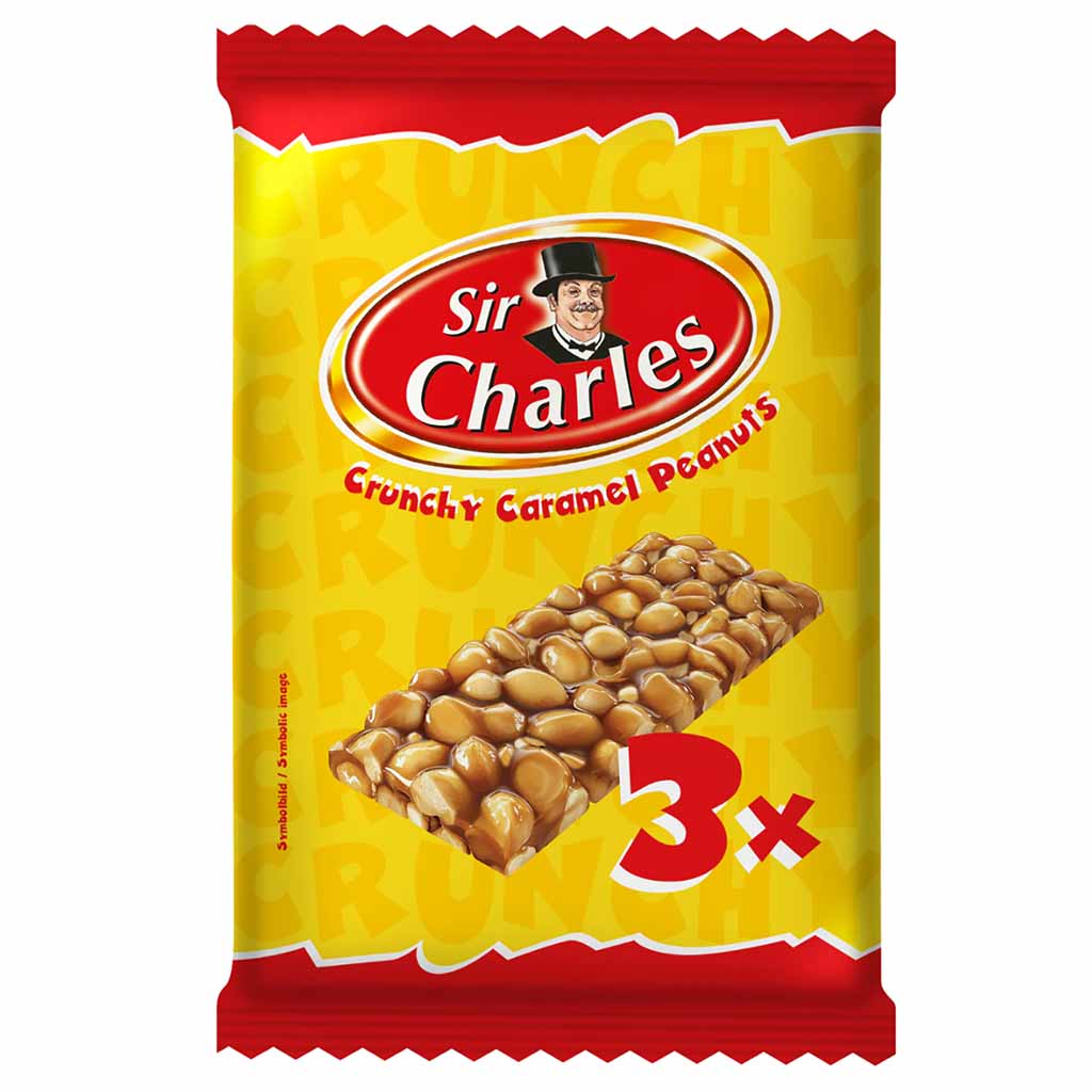 Sir Charles Karamell-Erdnuss Riegel 3x38g = 114g MHD 10.01.27