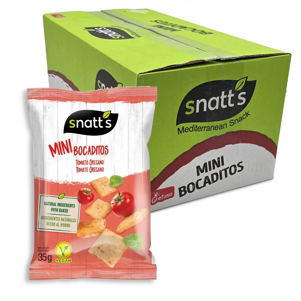 Mini Bocaditos, Tomate Oregano, Snack, Vegan, Natural Ingredients