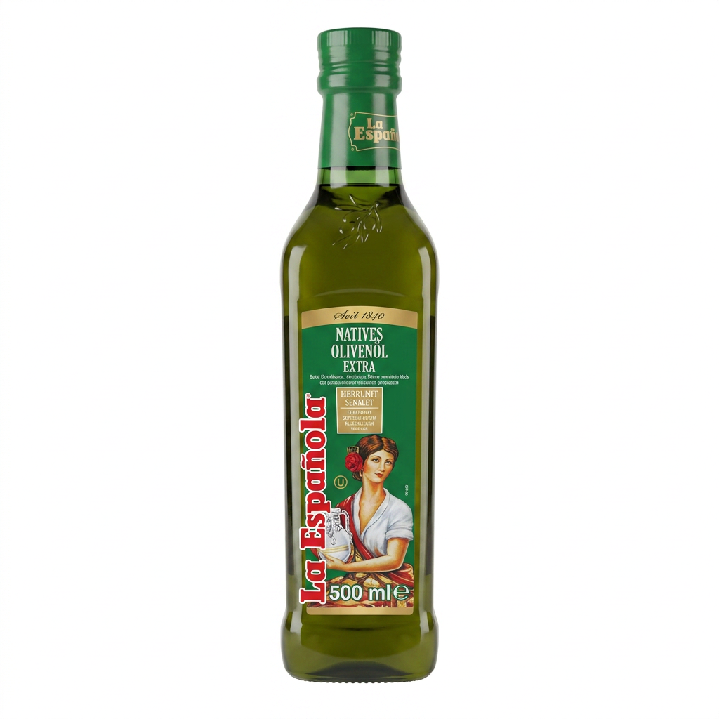 Olivenöl, Extra Vergine, 500 ml, Grünes Flaschen-Design, La Española