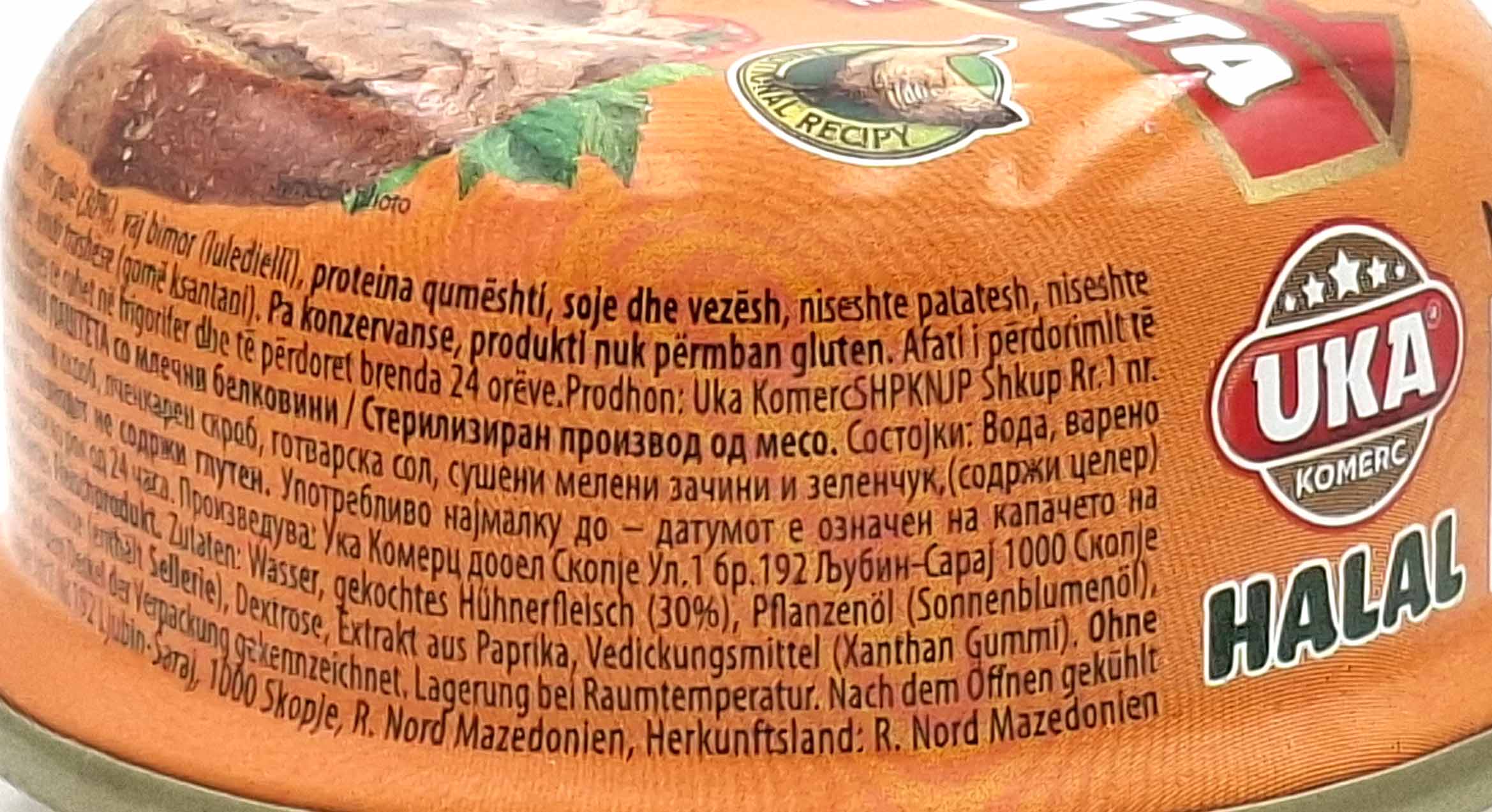 Hähnchen, glutenfrei, Dosenprodukt, Konserven, Haltbar