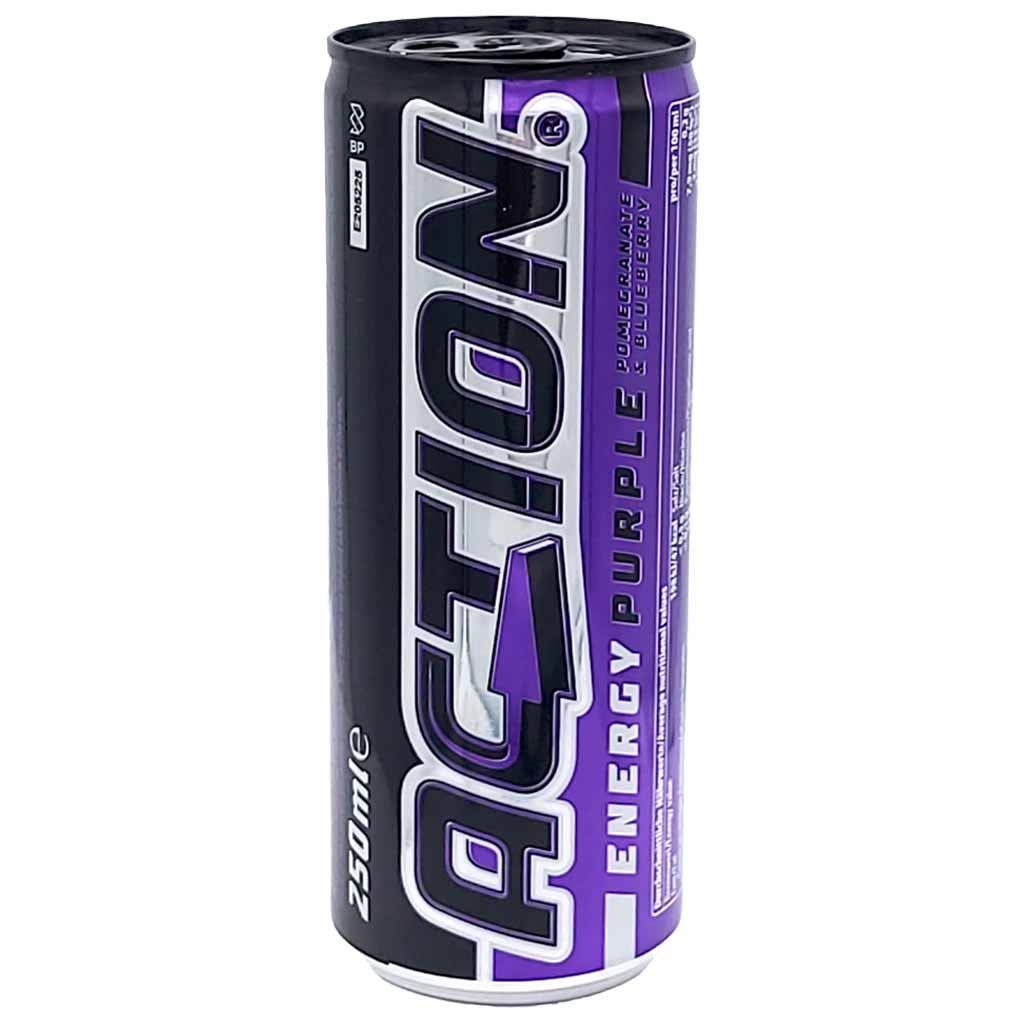 24x Action Energy Drink Purple DOSE á 250ml=6L