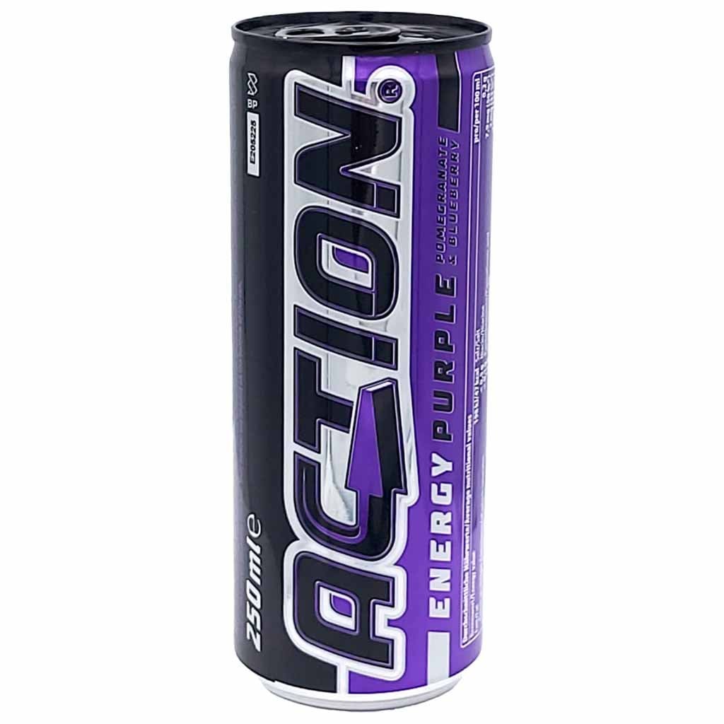 24x Action Energy Drink Purple DOSE á 250ml=6L