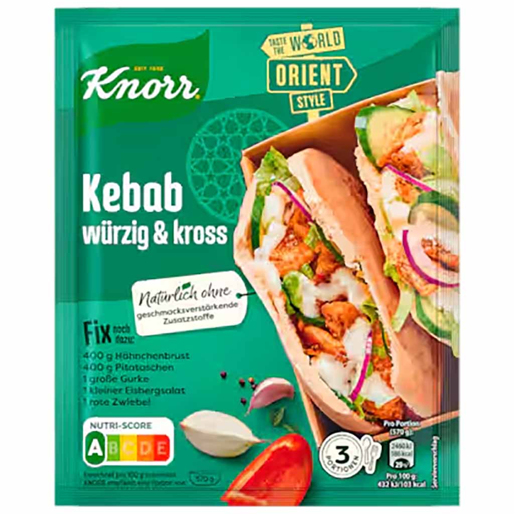 Kebab, würzig, kross, Knorr, Orient Style