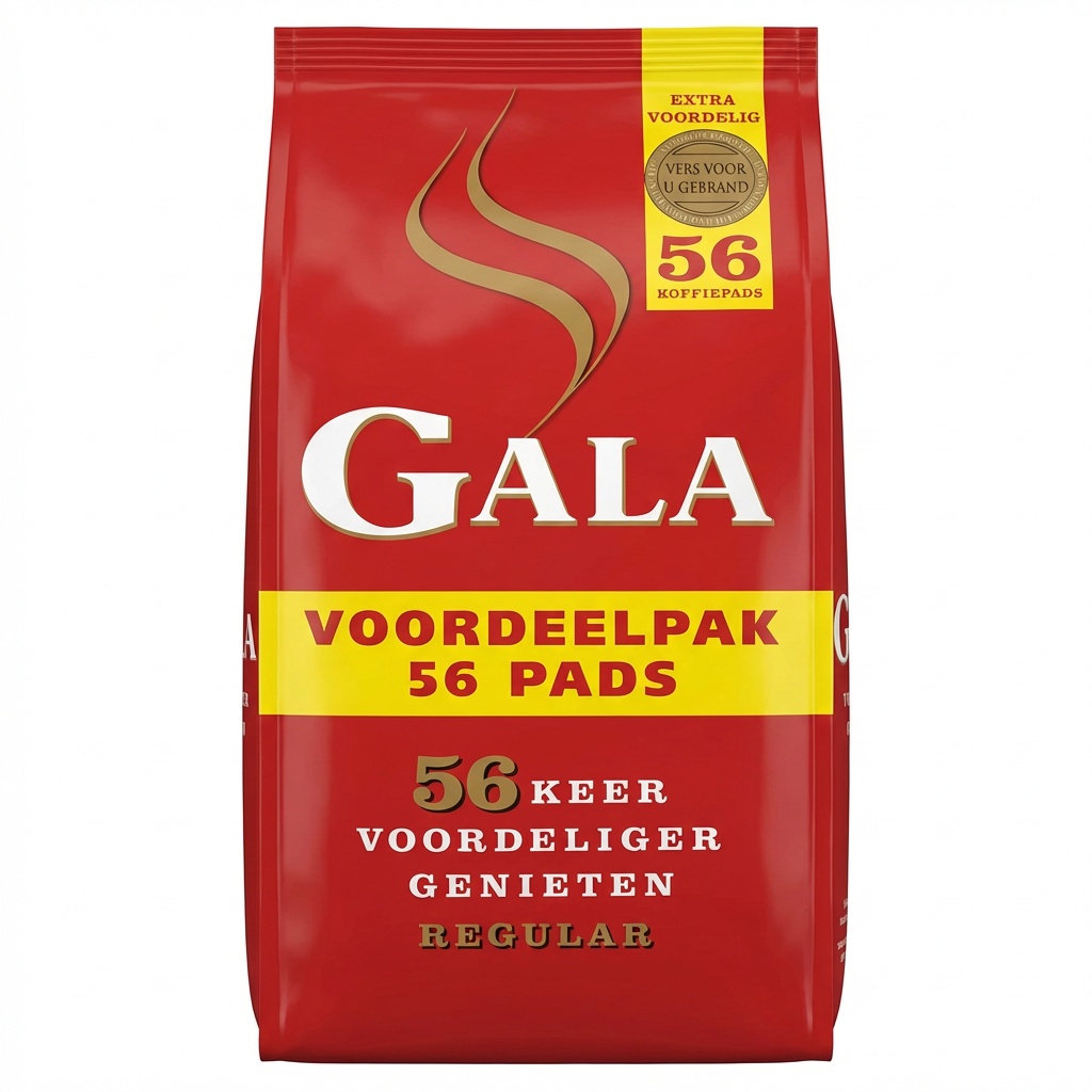 Kaffee Pads, Kaffee, Gala, 56 Pads, Rote Verpackung