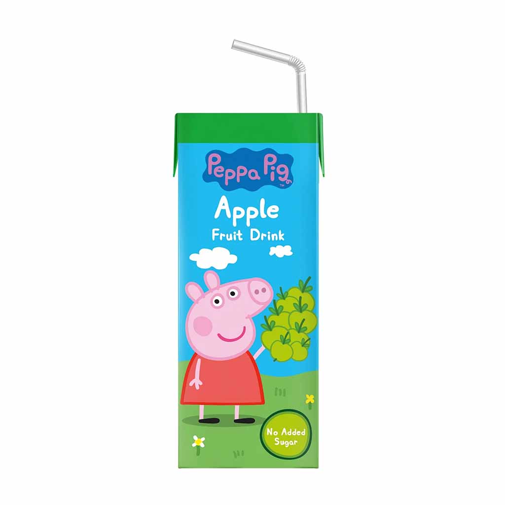 Apfel Saft, Fruchtdrink, ohne Zucker, Peppa Pig, Cartoonfigur