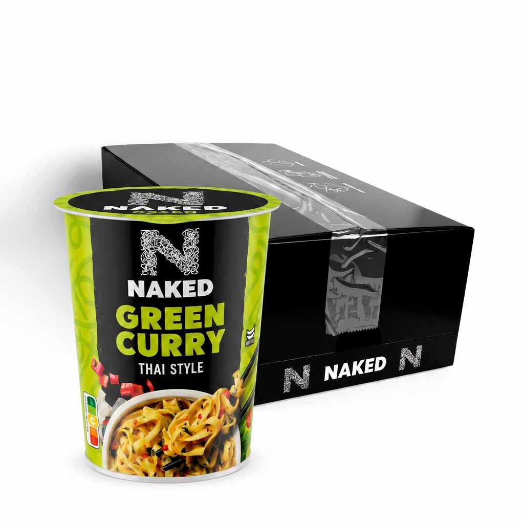 Naked Green Curry, Thai Style, Instant Noodles, Green Curry Cup, Food Cup
