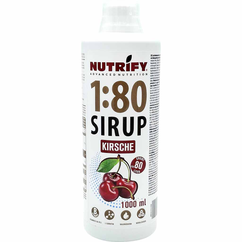 Kirsche, Sirup, 1000 ml, Nutrify, Süßgetränk