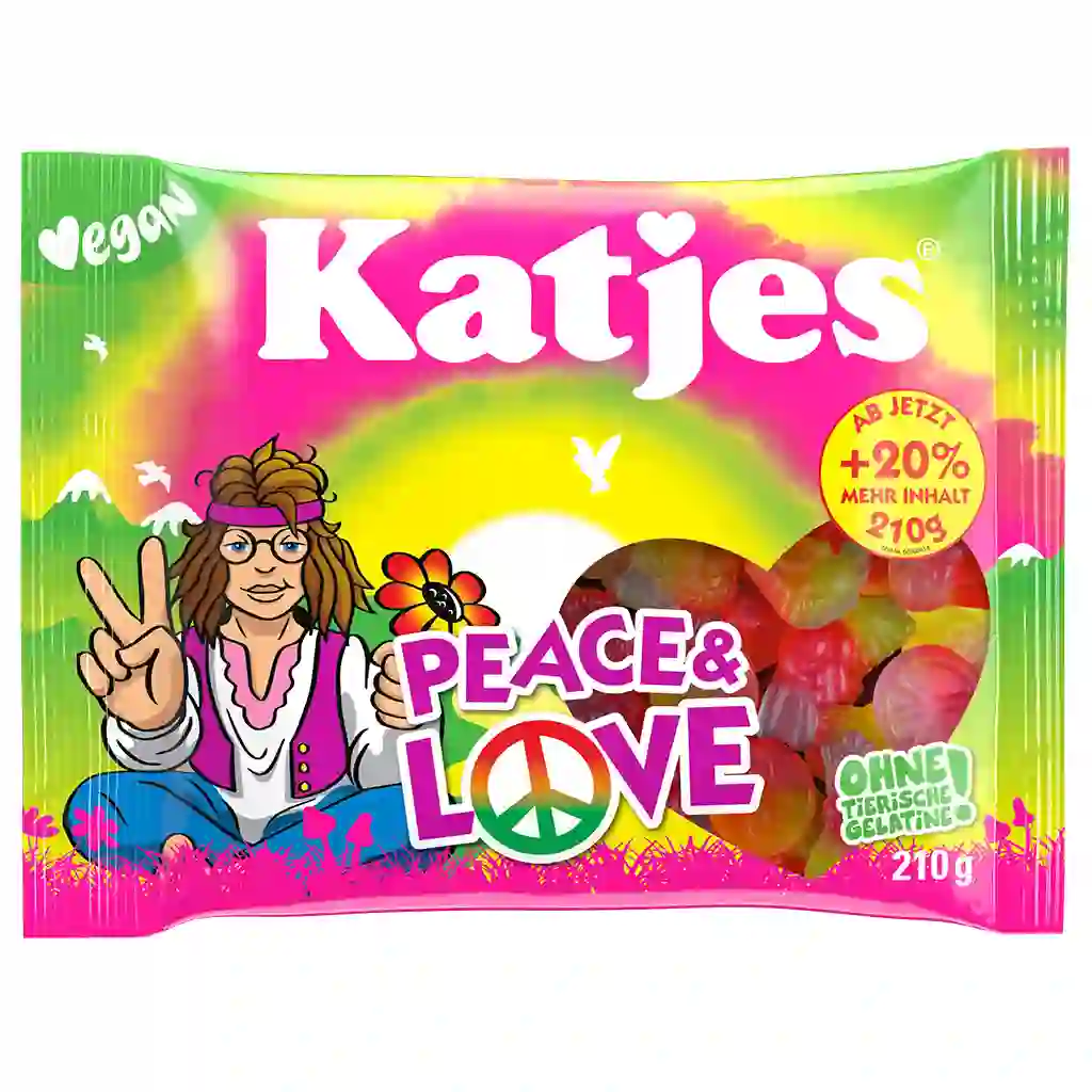 Katjes Peace & Love Fruchtgummi 210g MHD 28.02.27