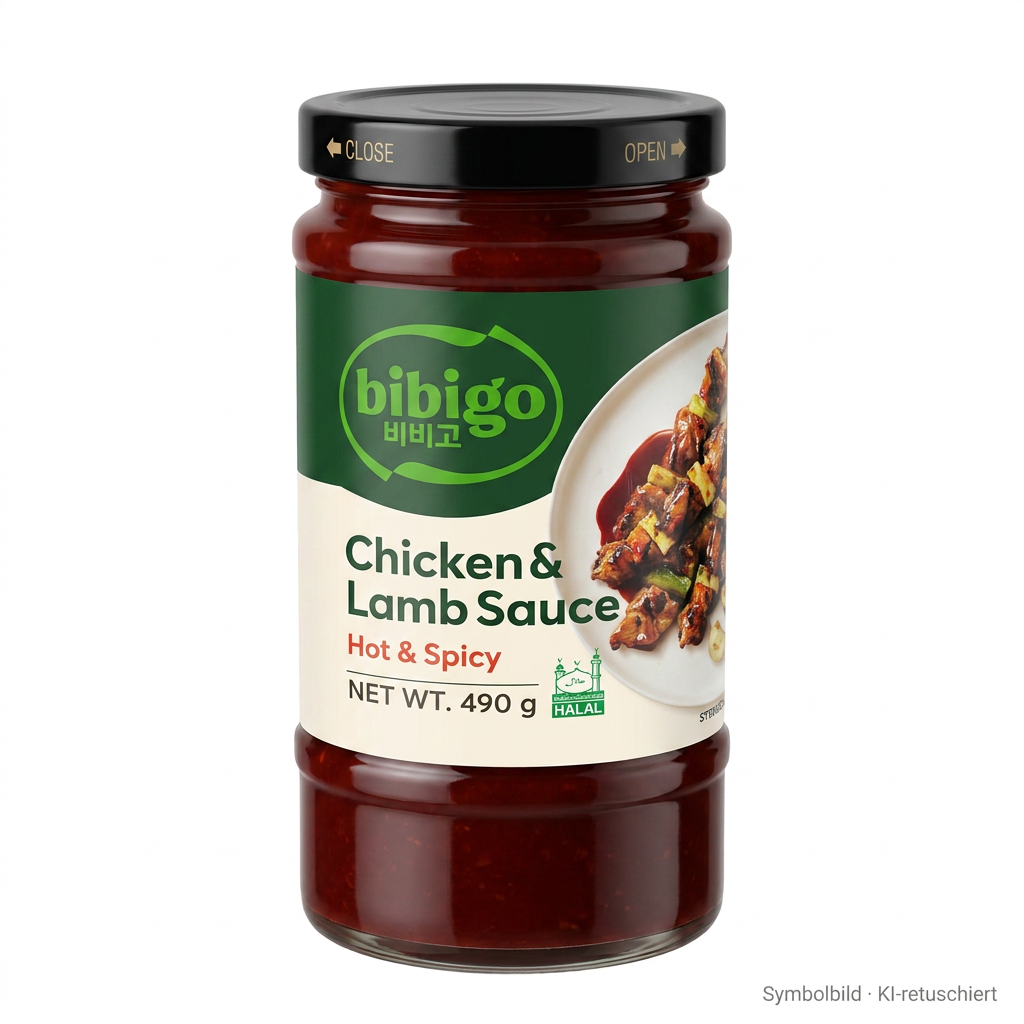 Chicken & Lamb Sauce, Hot & Spicy, Glaze, Jar, 490 g