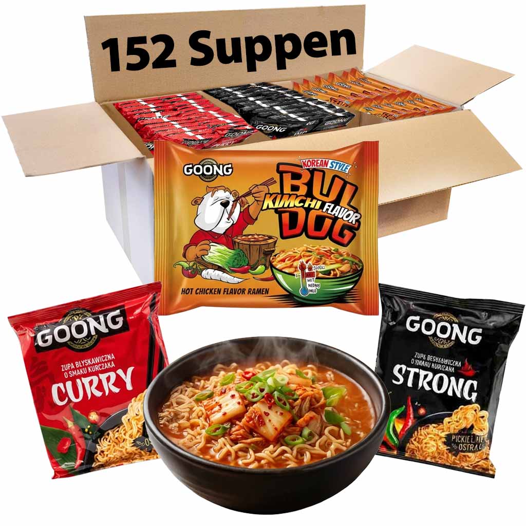 Instant-Noodles, Kimchi-Geschmack, Ramen, Suppenmixtur, Sortimentspack