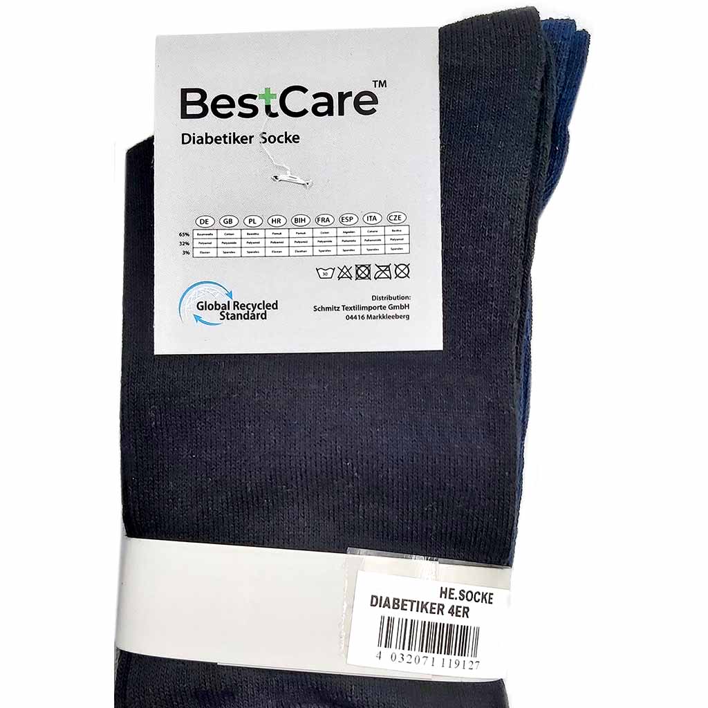 Socks, Diabetic, Dark blue, Cotton?, Label