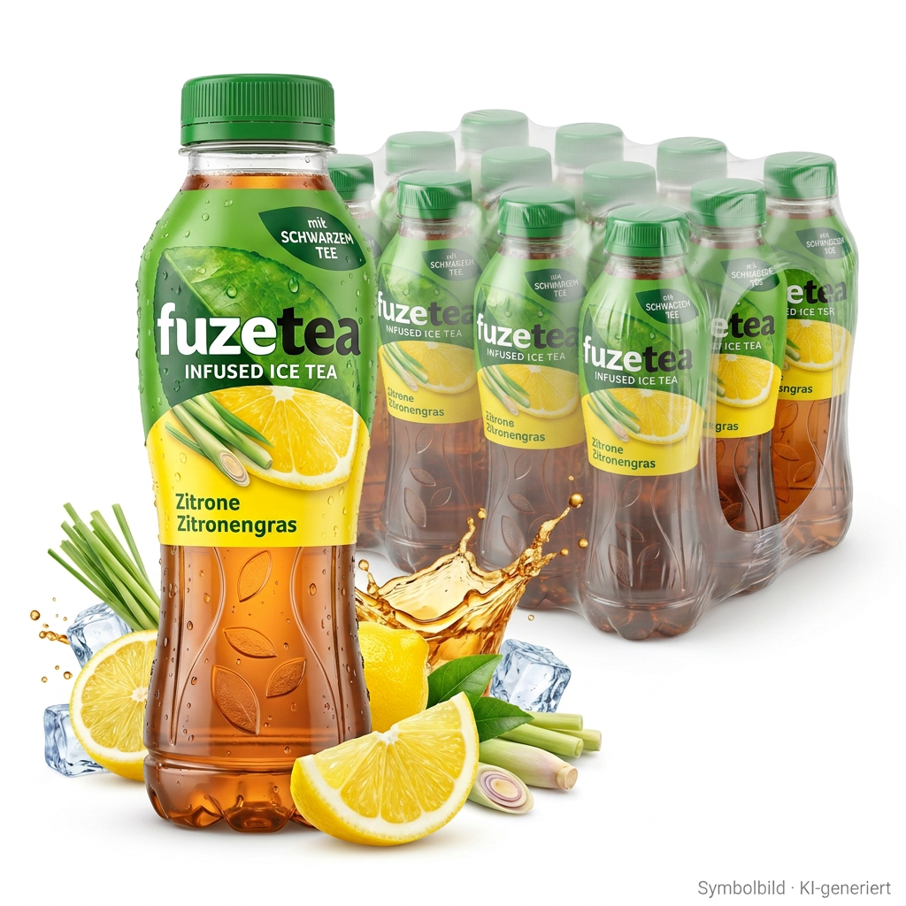 Infused ice tea, Zitrone, Zitronengras, Flasche, Eistee
