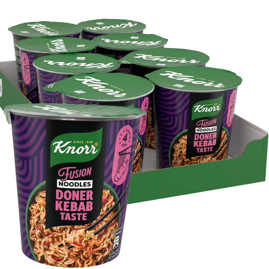 Knorr Fusion Noodles Doner Kebab Taste Instant-Nudelgericht im Becher ...