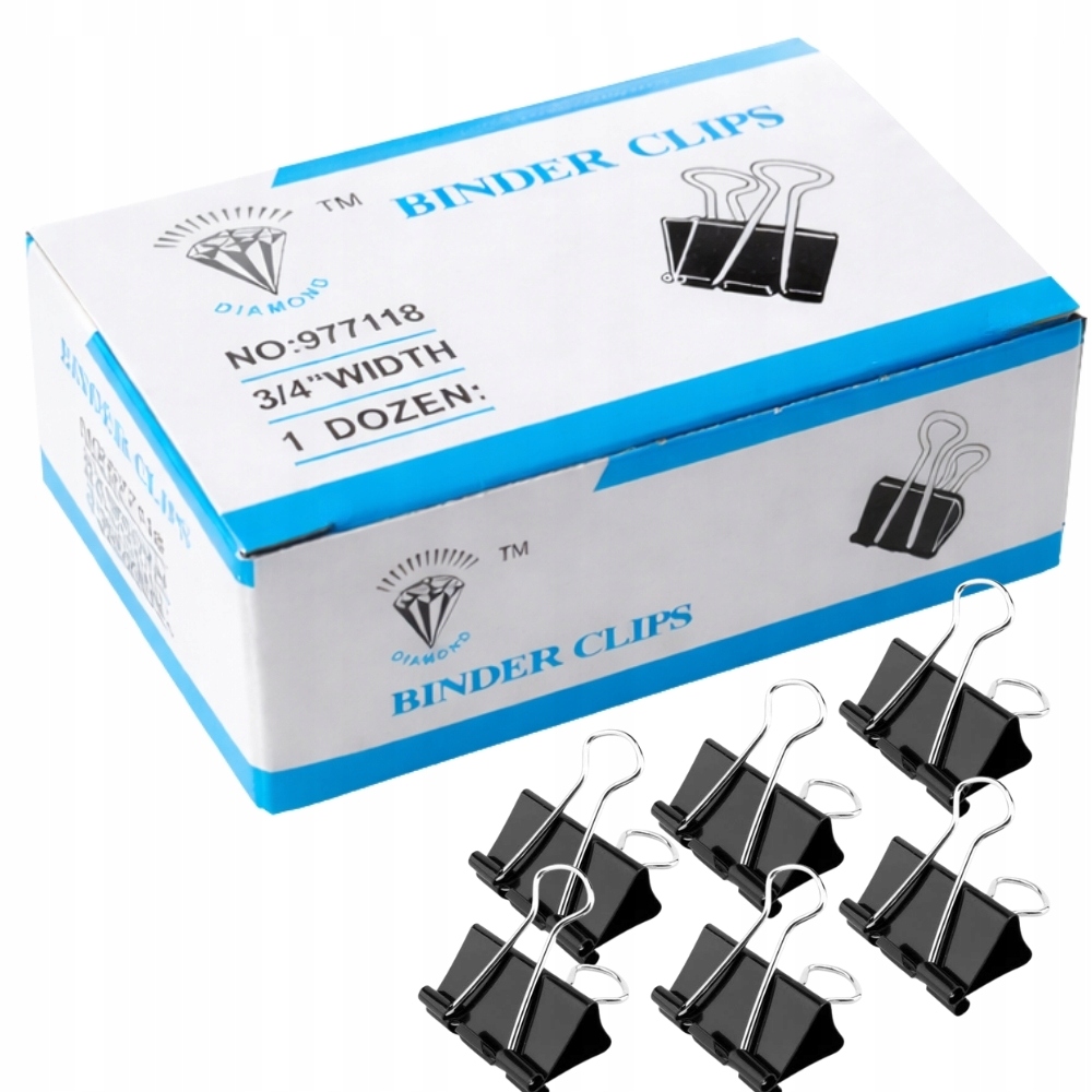 Binder Clips, Clips, Bürobedarf, schwarzer Clip, Metallclip
