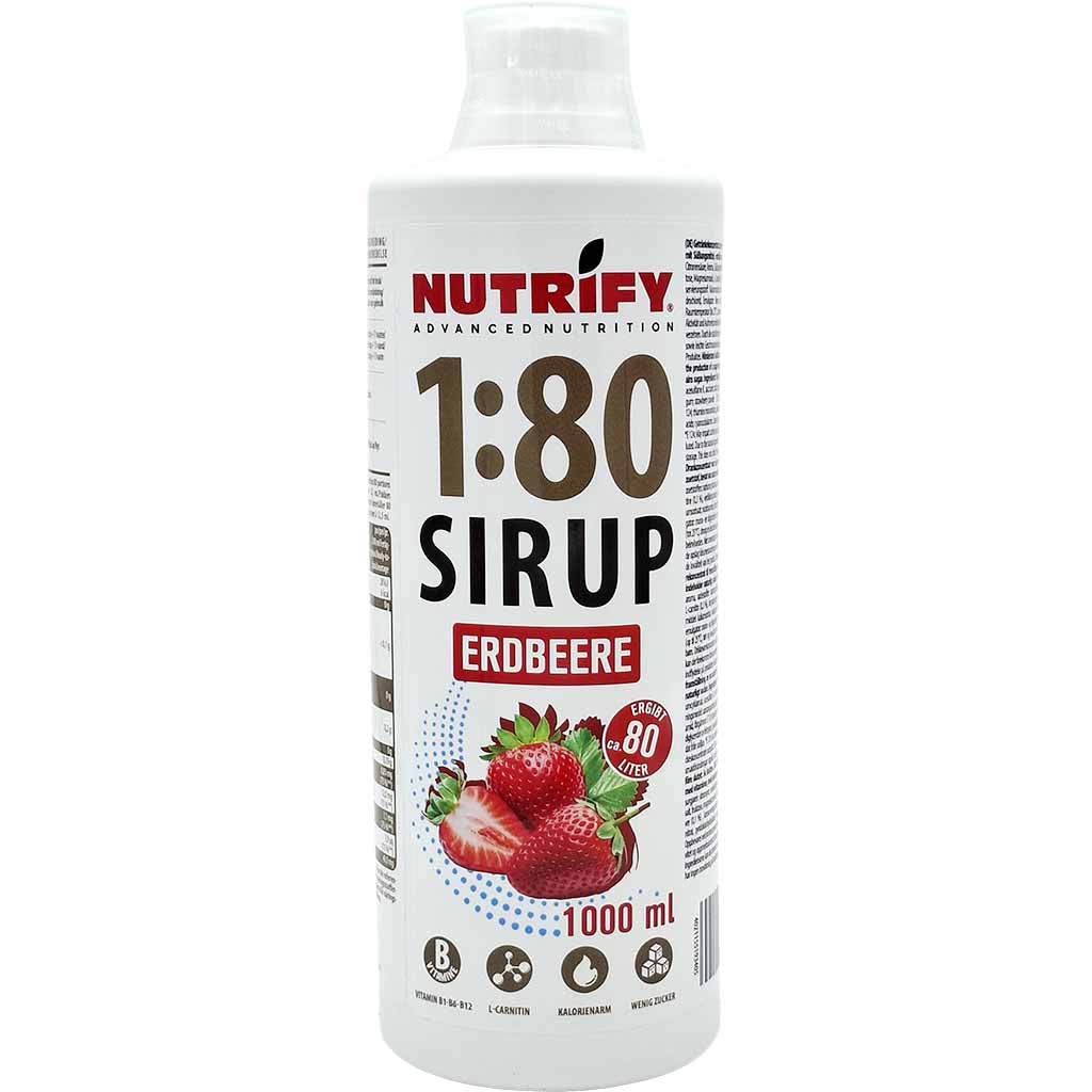 Sirup, Erdbeere, 1000 ml, Trinkflasche, Geschmack Erdbeere