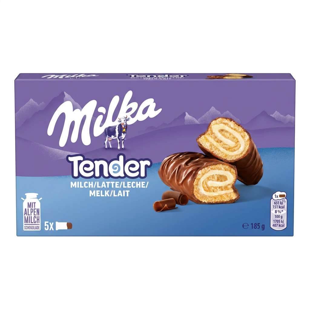 Milka, Tender, Schokolade, Milch, Rolle