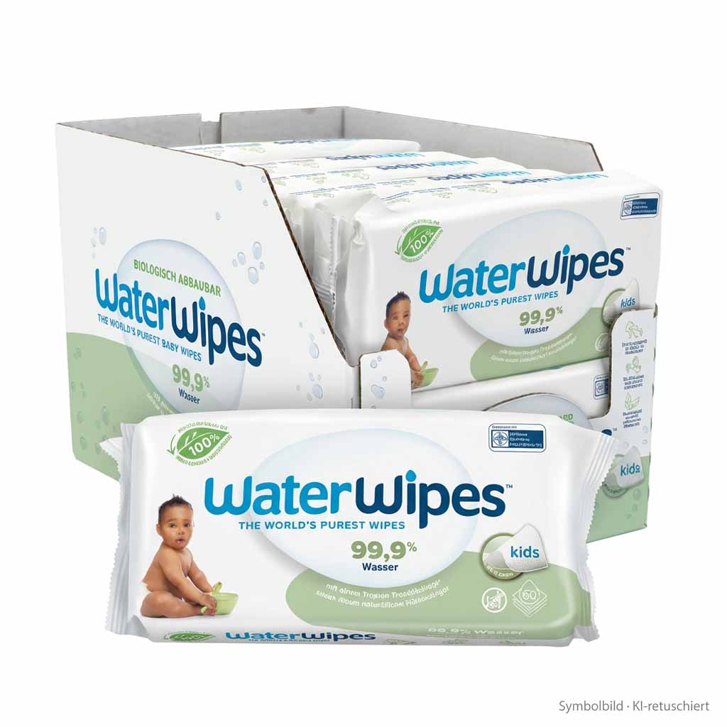 Wasser?, WaterWipes, Baby-Feuchttücher, 96-99% Wasser, Kleinkind