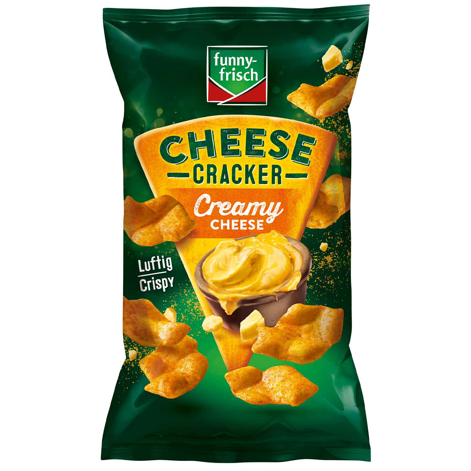 Käsecracker, Käse Snacker, Knusprige Chips, Creme Käse, Luftig Crispys