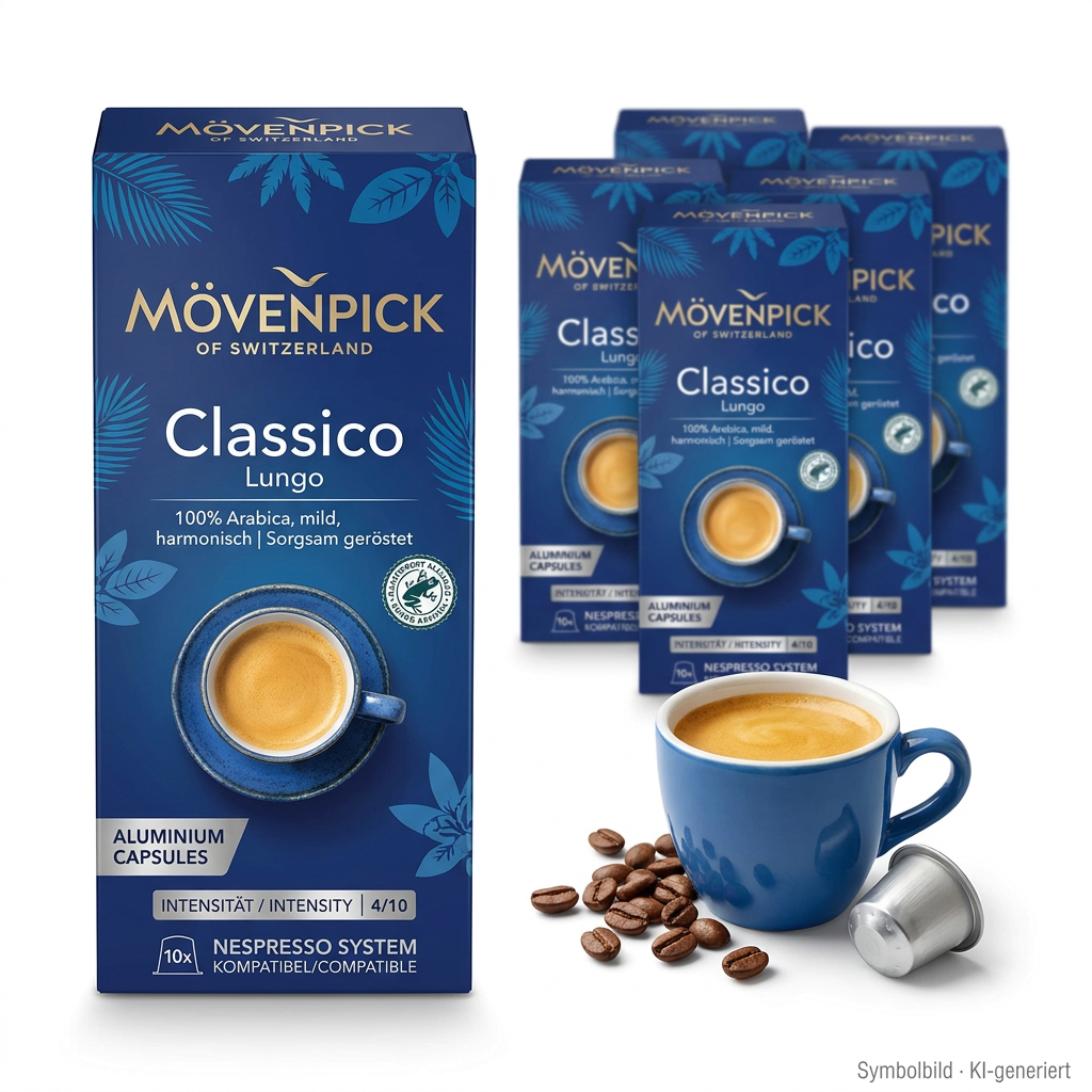 Kaffee-Kapseln, Aluminium, Classico Lungo, Nespresso System, Kaffee-Becher