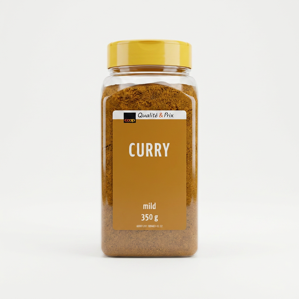 Curry, Gewürz, Mild, 350 g, Glasbehälter