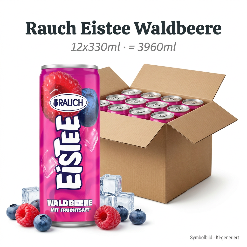 Eistee, Rauch Waldbeere, Fruchtsaft, Beutelbox, Kartonbox
